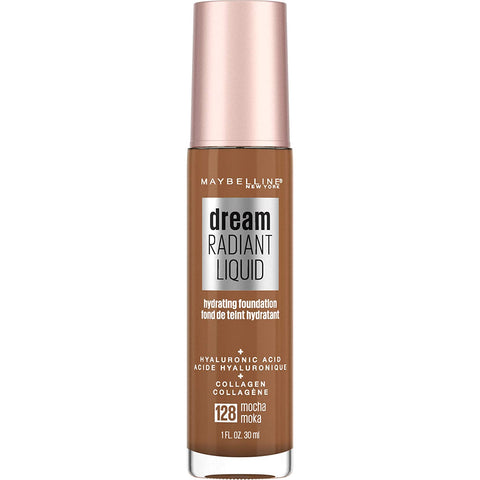 MAYBELLINE - Dream Radiant Liquid Hydrating Foundation Medium Coverage Mocha 128