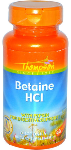 Thompson Nutritional Betaine HCI with Pepsin 324 mg