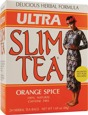 Ultra Slim Tea, Cinnamon Apple, Tea Bags, 24 Count Box, 1.69 Oz