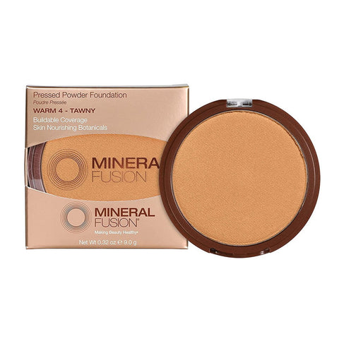 MINERAL FUSION - Pressed Powder Foundation Warm 4 Tawny - 0.32 oz (9 g)