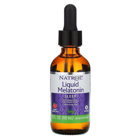 NATROL - Liquid Melatonin 1mg Berry - 2 fl. oz. (60 ml)